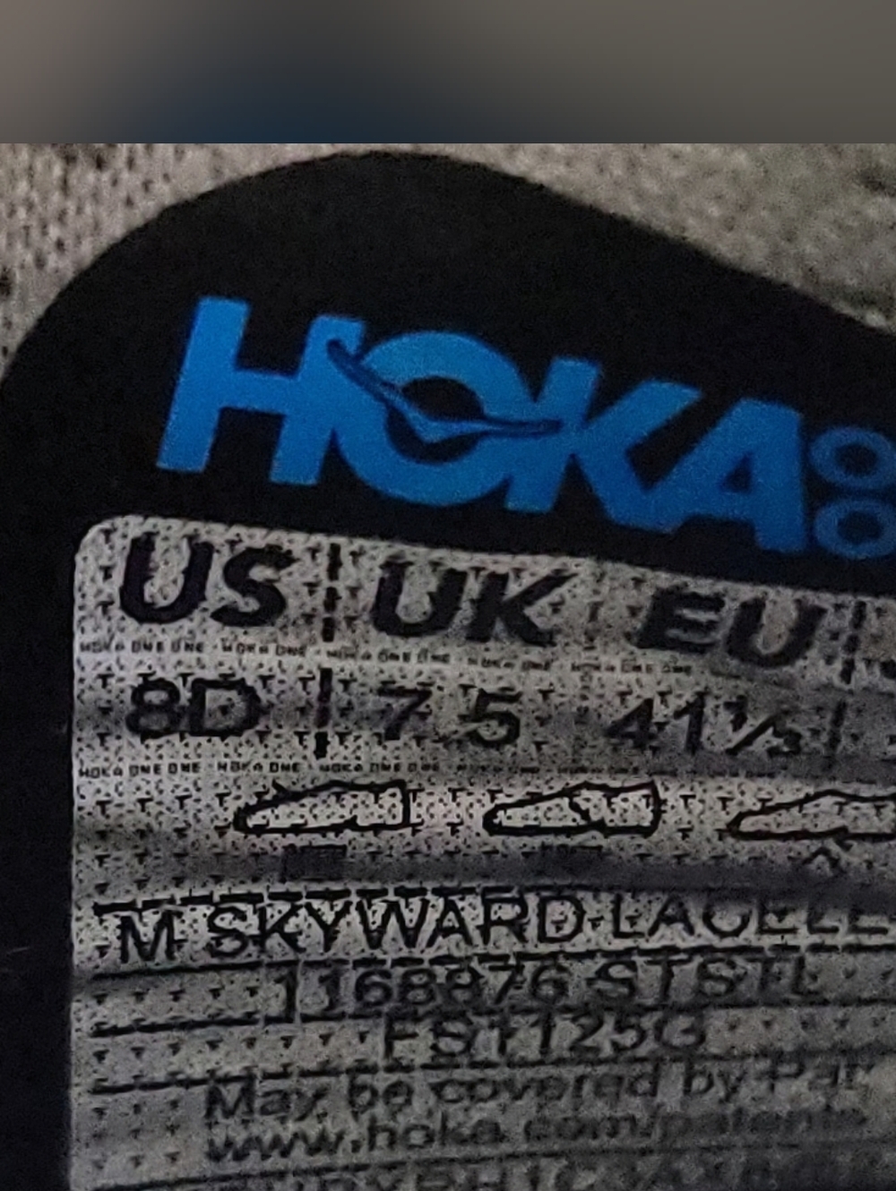 Hoka One One Skyward Laceless Men's Size US 8D Gray Athletic Running Sneakers. - Picture 12 of 12